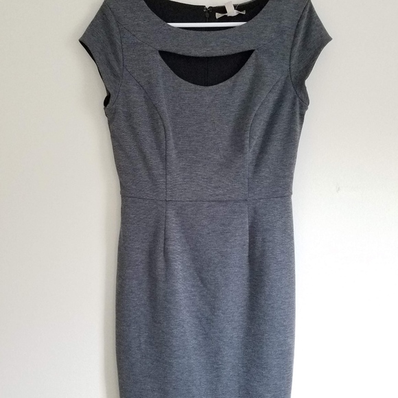 Banana Republic Gray Cap Sleeved Pencil Dress - Picture 2 of 4